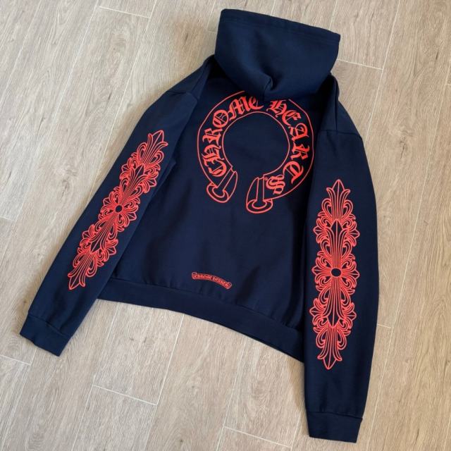 1:1 Top Quality CH Horseshoe Blue Hoodie