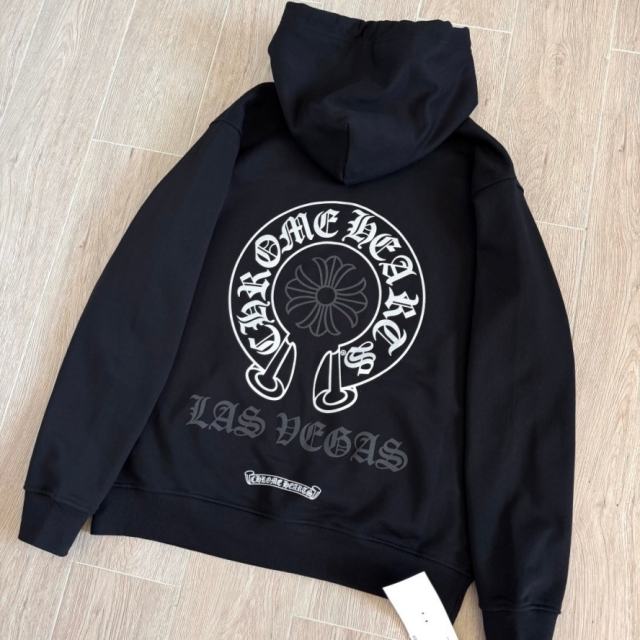 1:1 Top Quality CH Black Hoodie