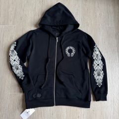 [HOT] 1:1 Top Quality CH Black Horseshoe Hoodie