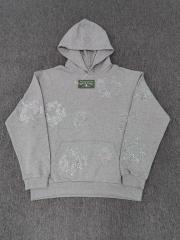 Denim Tears Rhinestone Hoodie Gray