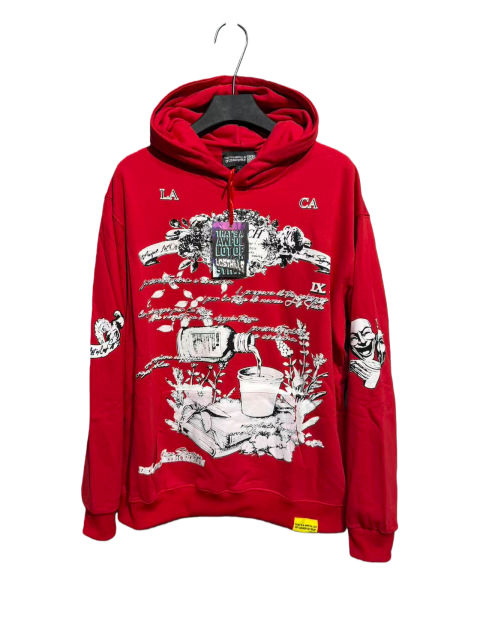 Floral Syrup Bottle Print Hoodie 28680618