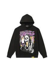 Skull Purple Letter Print Hoodie 28661086