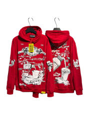 Floral Syrup Bottle Print Hoodie 28680618