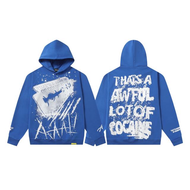 White Splatter Print Hoodie 28680616