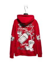 Floral Syrup Bottle Print Hoodie 28680618