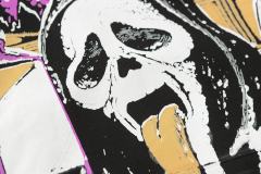 Skull Purple Letter Print Hoodie 28661086