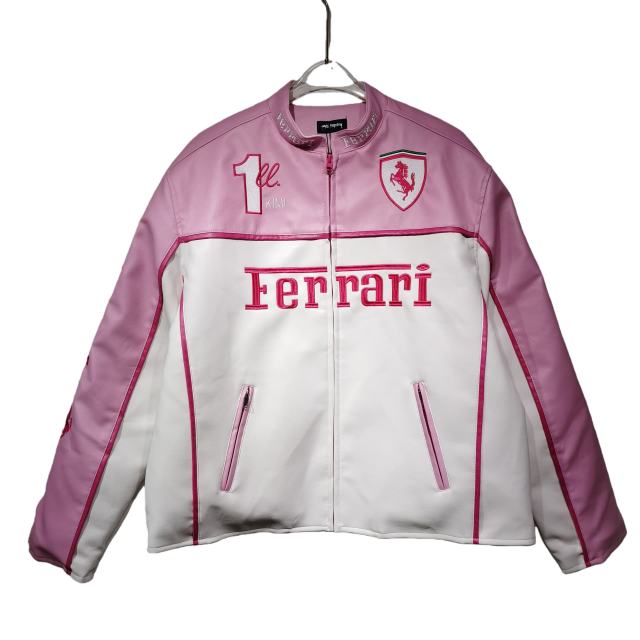 Two-Tone Ferrari Leather Jacket 28661907
