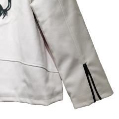 Red and White Zebra-striped Embroidered Leather Jacket 28702273