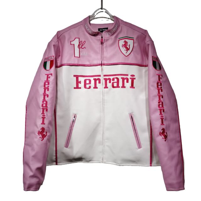 Two-Tone Ferrari Leather Jacket 28661907