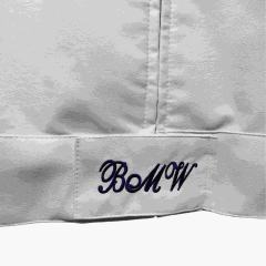 Blue and White Patterned COMPAQ Embroidered Leather Jacket 28702274