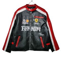 Ferrari Embroidered Leather Jacket 28661886