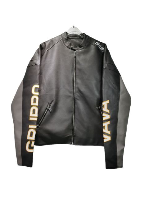 Embroidery Patchwork 46th Locomotive Leather Jacket 28635782