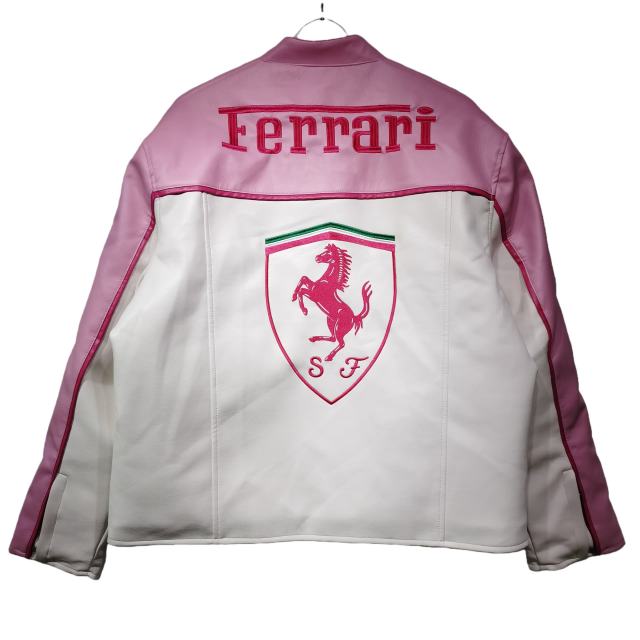 Two-Tone Ferrari Leather Jacket 28661907