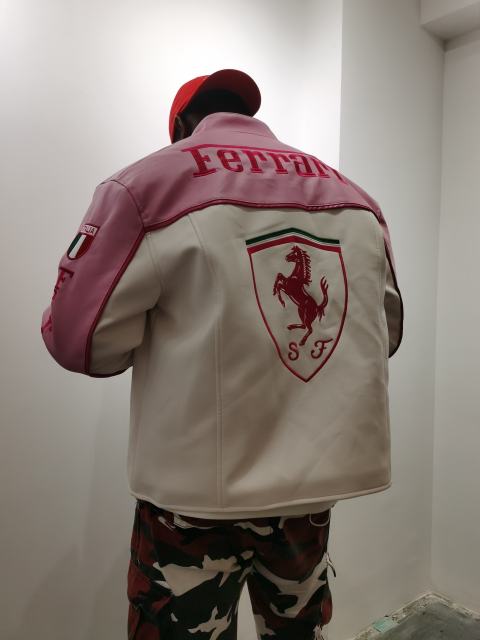Two-Tone Ferrari Leather Jacket 28661907
