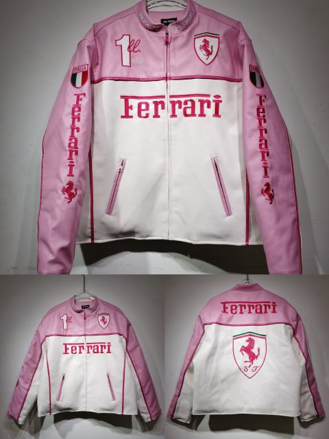Two-Tone Ferrari Leather Jacket 28661907