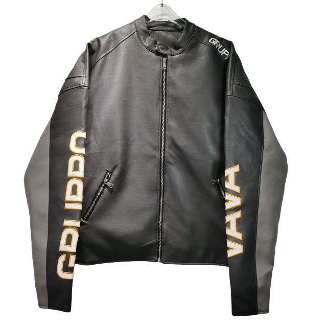 Embroidery Patchwork 46th Locomotive Leather Jacket 28635782