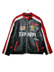 Ferrari Embroidered Leather Jacket 28661886