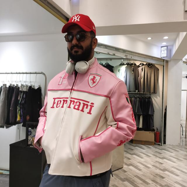 Two-Tone Ferrari Leather Jacket 28661907