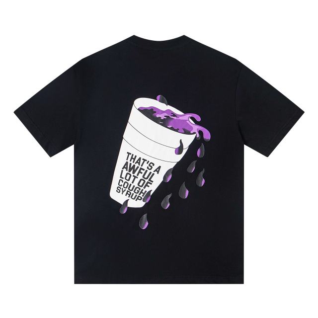 Spilled Syrup Bottle Flame Print Tee 2 colors 28703189