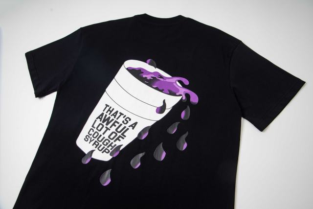 Spilled Syrup Bottle Flame Print Tee 2 colors 28703189