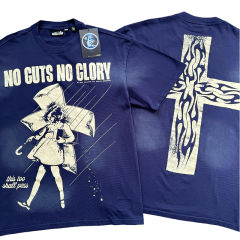 Rain-Soaked Little Girl Print Washed Version Tee 28704430