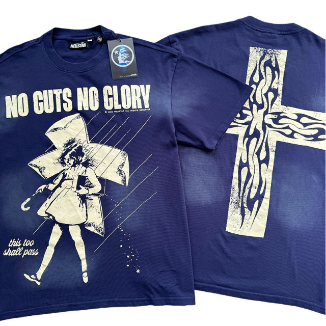 Rain-Soaked Little Girl Print Washed Version Tee 28704430