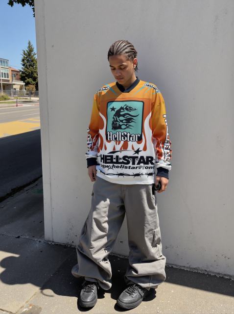 Logo URL Printed Mesh Long Sleeve T-Shirt 28531511