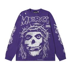Thorn Flower Ring Saint Print Long Sleeve T-Shirt 2 colors 28704407