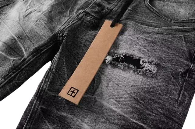 1:1 quality version Ragged Pattern Ripped Jeans 28700615
