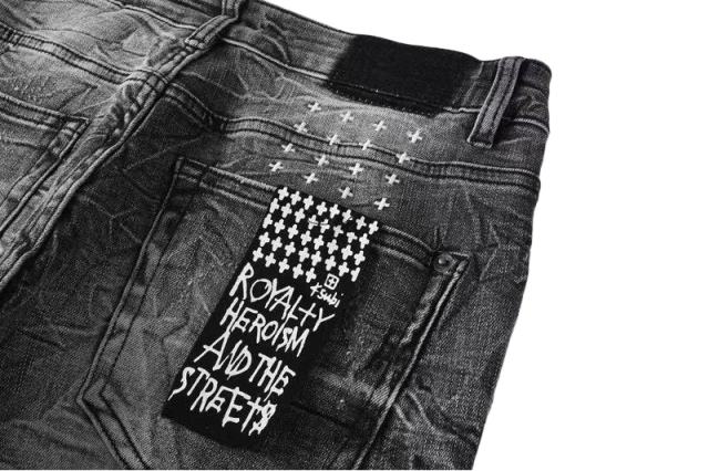 1:1 quality version Ragged Pattern Ripped Jeans 28700615