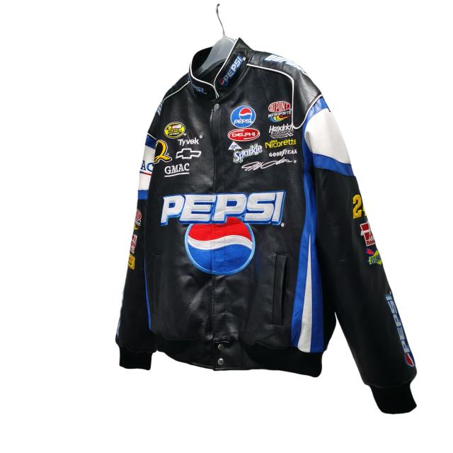 Pepsi NASCAR Commemorative Embroidered Leather Jacket 28635780