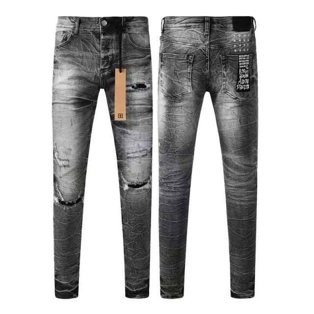 1:1 quality version Ragged Pattern Ripped Jeans 28700615