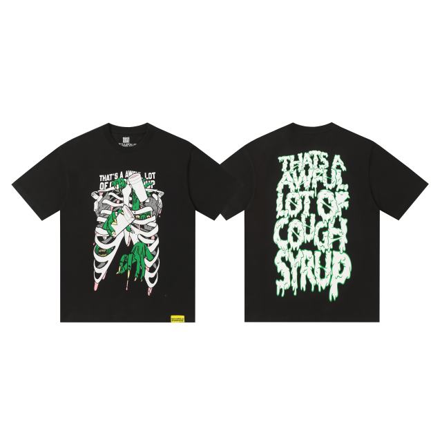 Green Monster Skeleton Print Tee 28694037