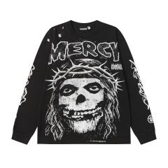 Thorn Flower Ring Saint Print Long Sleeve T-Shirt 2 colors 28704407