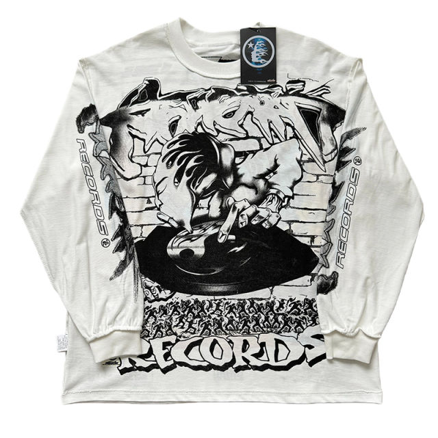 Tai Chi Symbol Print Reversible Long Sleeve T-Shirt 28596847