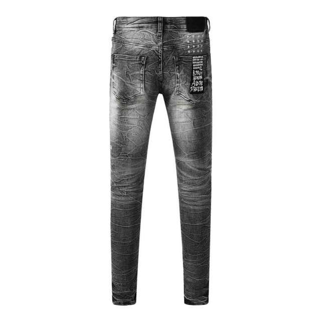 1:1 quality version Ragged Pattern Ripped Jeans 28700615