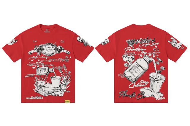 Floral Syrup Bottle Print Tee 28703122