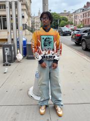 Logo URL Printed Mesh Long Sleeve T-Shirt 28531511