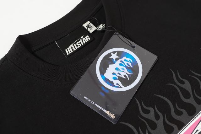 Pink Logo Black Flame Print Long Sleeve T-Shirt 2 colors 28704411