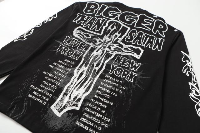 Thorn Flower Ring Saint Print Long Sleeve T-Shirt 2 colors 28704407