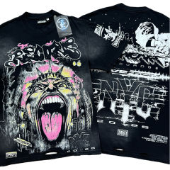 Parody Portrait Print Washed Version Distressed Tee 28559317