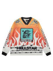 Logo URL Printed Mesh Long Sleeve T-Shirt 28531511