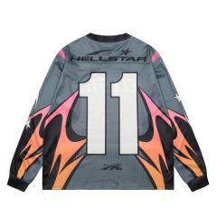 Sports Alphabet Print Mesh Long Sleeve T-Shirt 28531522
