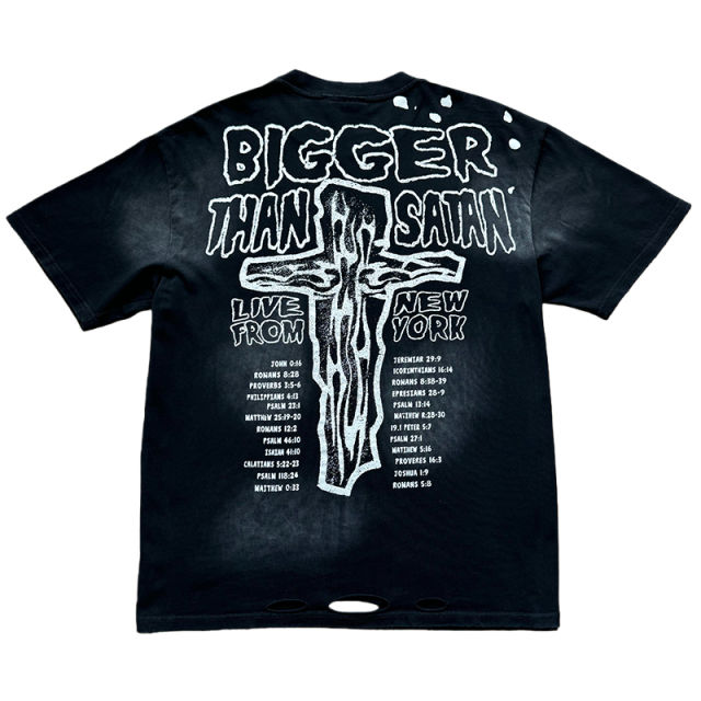 Portrait Print Washed Version Distressed Tee 28653727