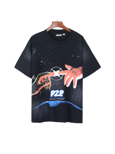 Earth Logo Ink-Splash Print Washed Version Tee 28515051