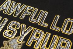 Rhinestone Letter Tank Top Print Tee 28702263