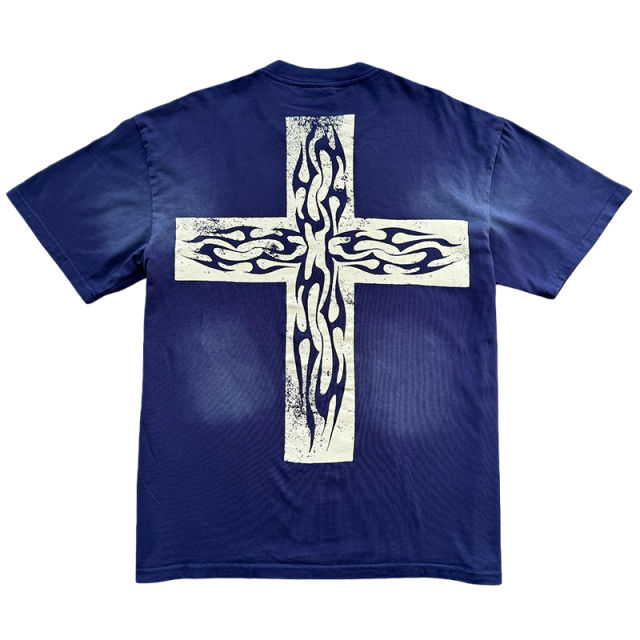Rain-Soaked Little Girl Print Washed Version Tee 28704430