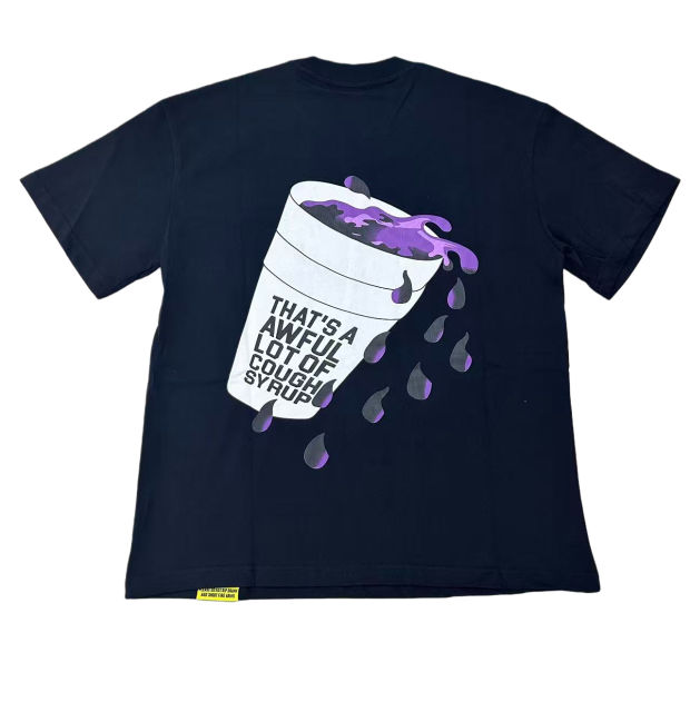 Spilled Syrup Bottle Flame Print Tee 2 colors 28703189