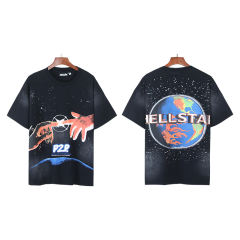Earth Logo Ink-Splash Print Washed Version Tee 28515051