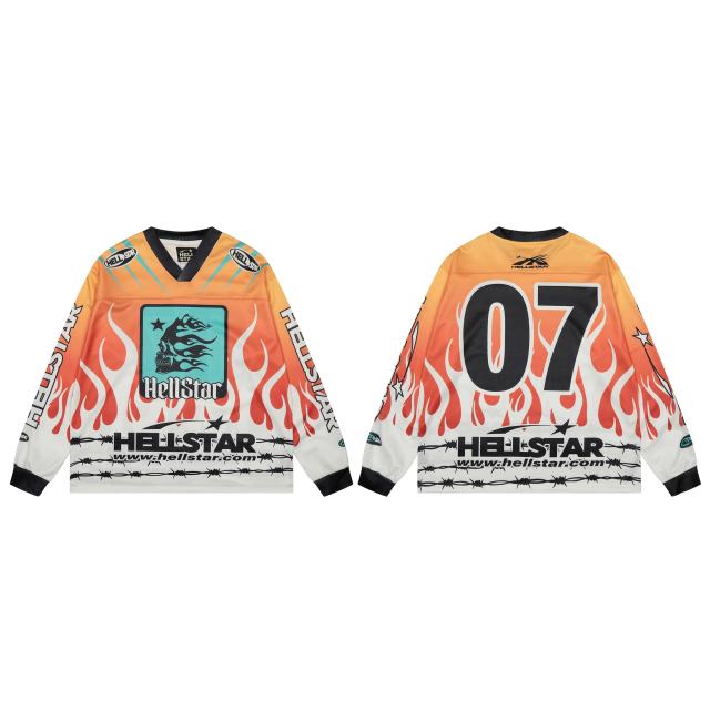 Logo URL Printed Mesh Long Sleeve T-Shirt 28531511